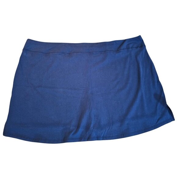 Size 4X (28W-30W) Athletic Works Womens 4X DriWorks Navy Skort Built-In Shorts - Picture 1 of 5